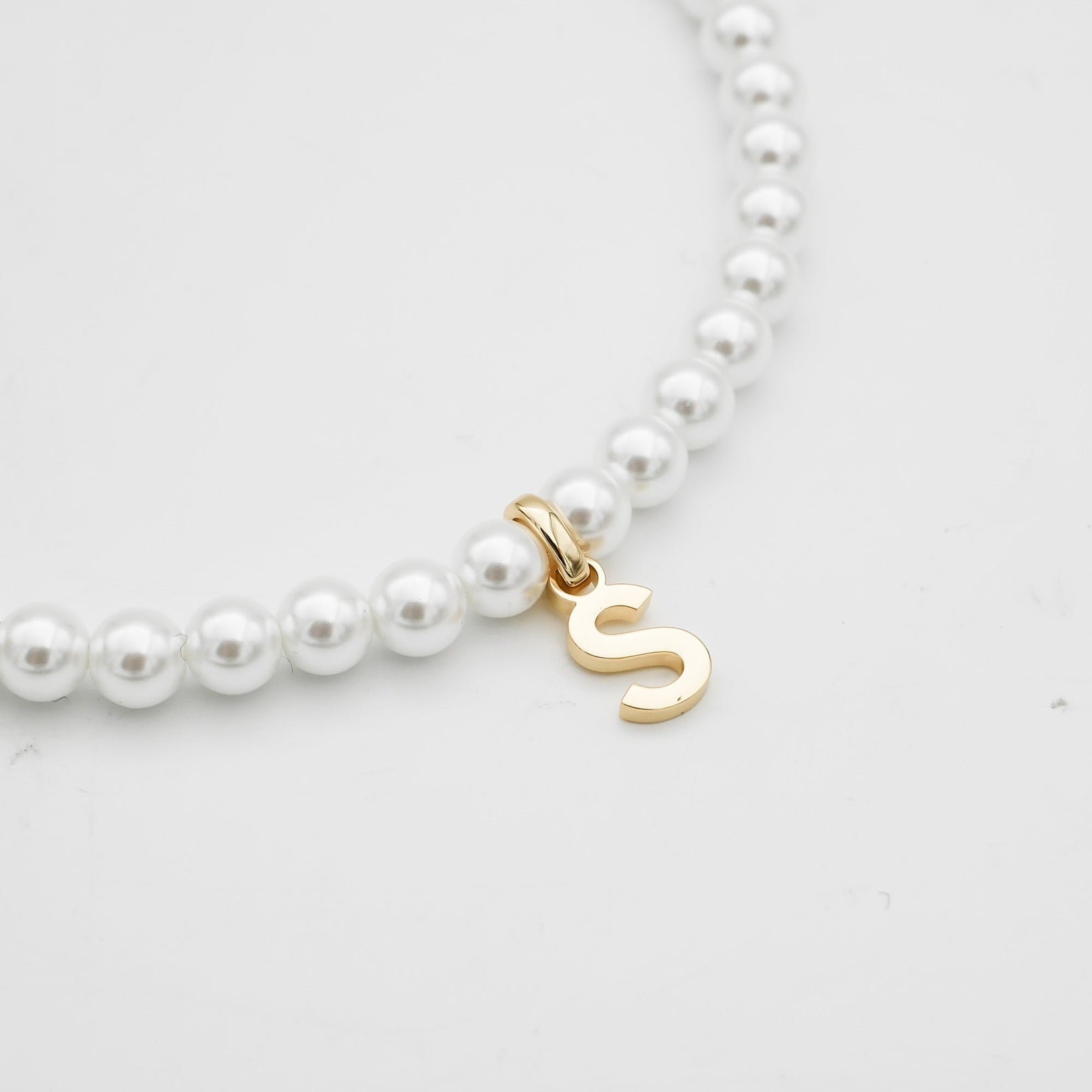 Classic Pearl Initial Necklace