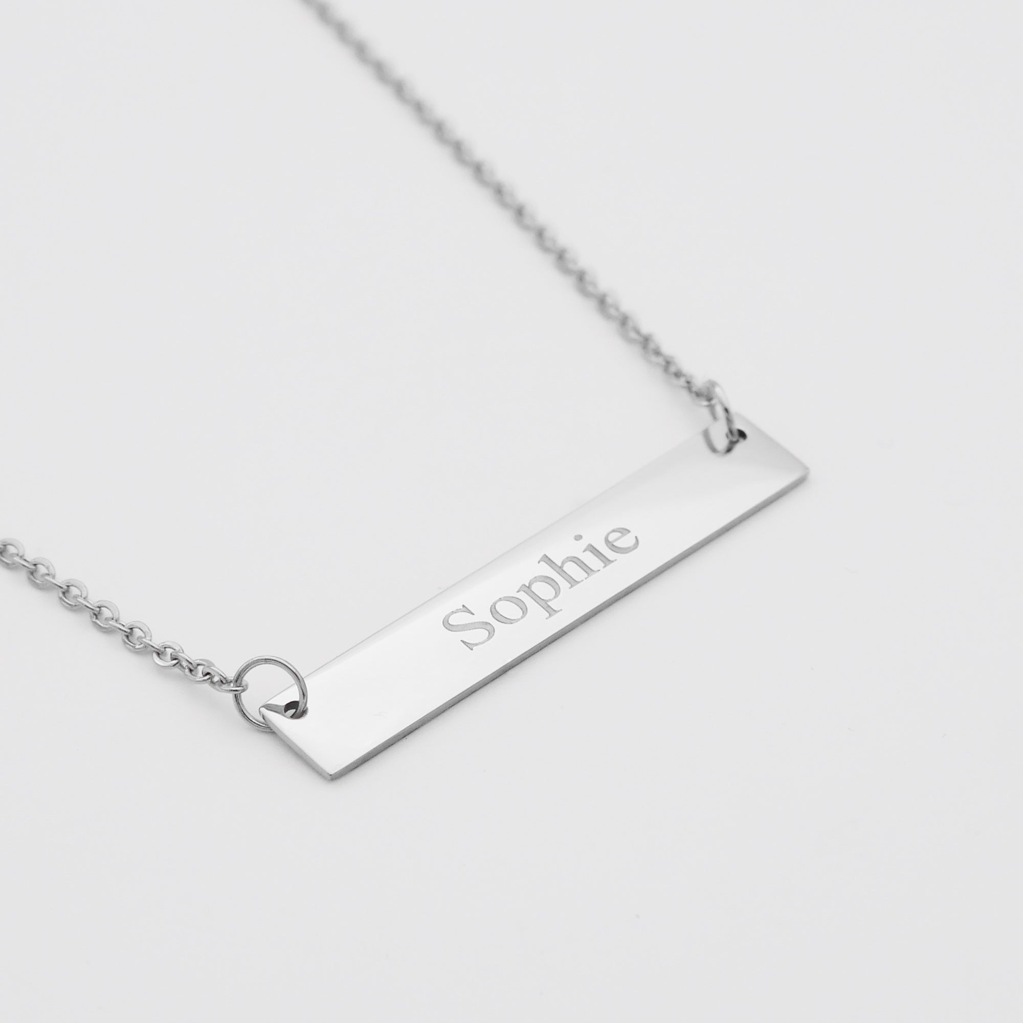 Engraved Custom Bar Necklace