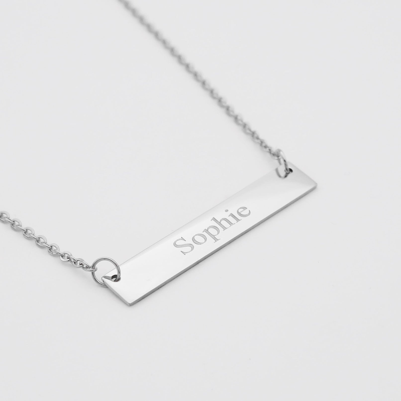 Engraved Custom Bar Necklace