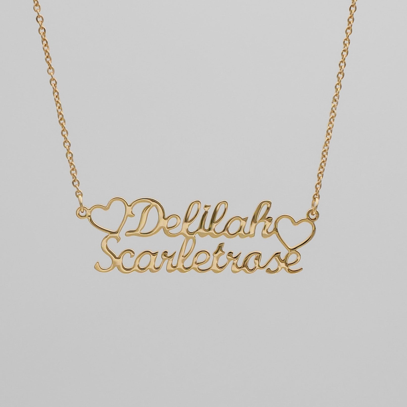 Double Name Heart Necklace