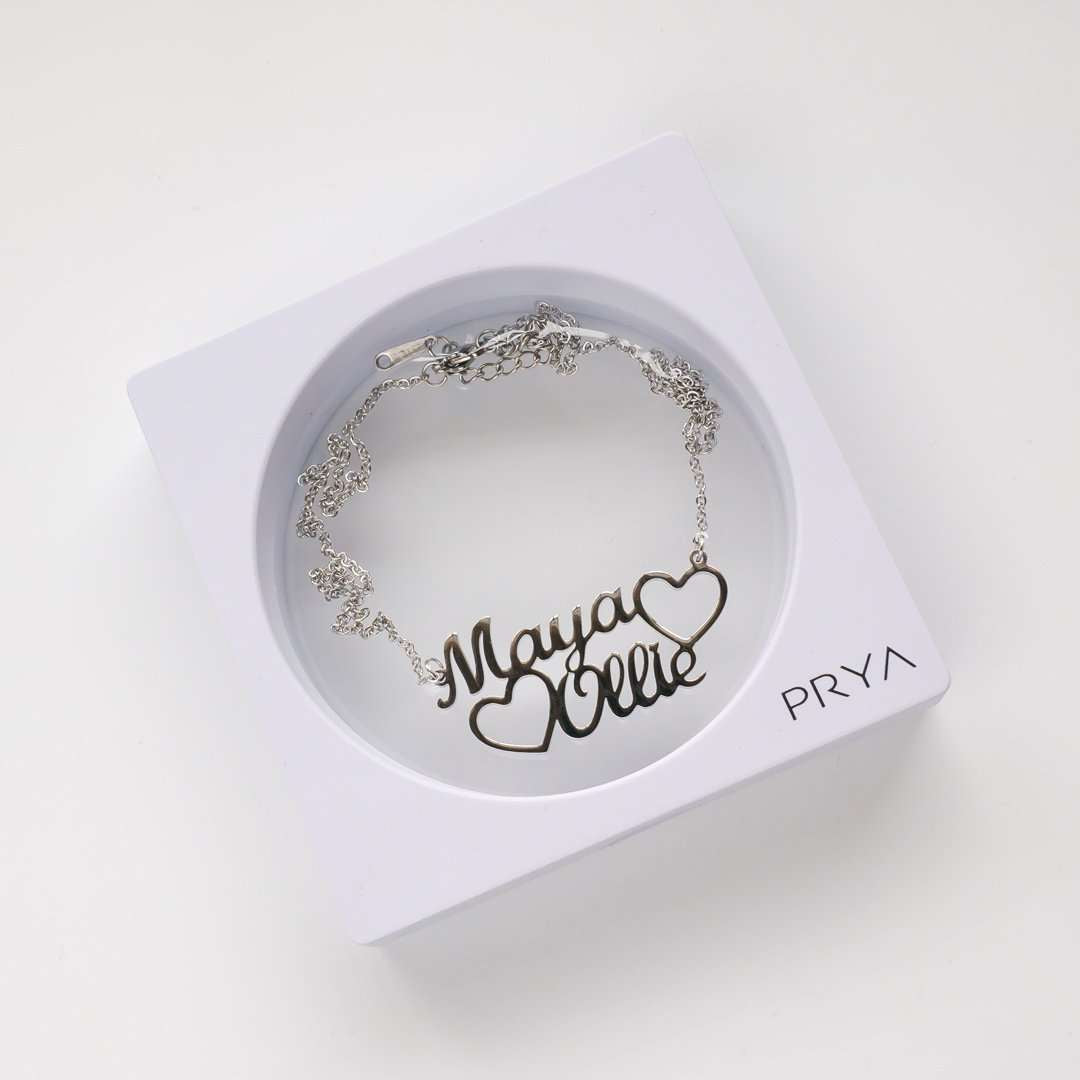 Double Name Heart Necklace