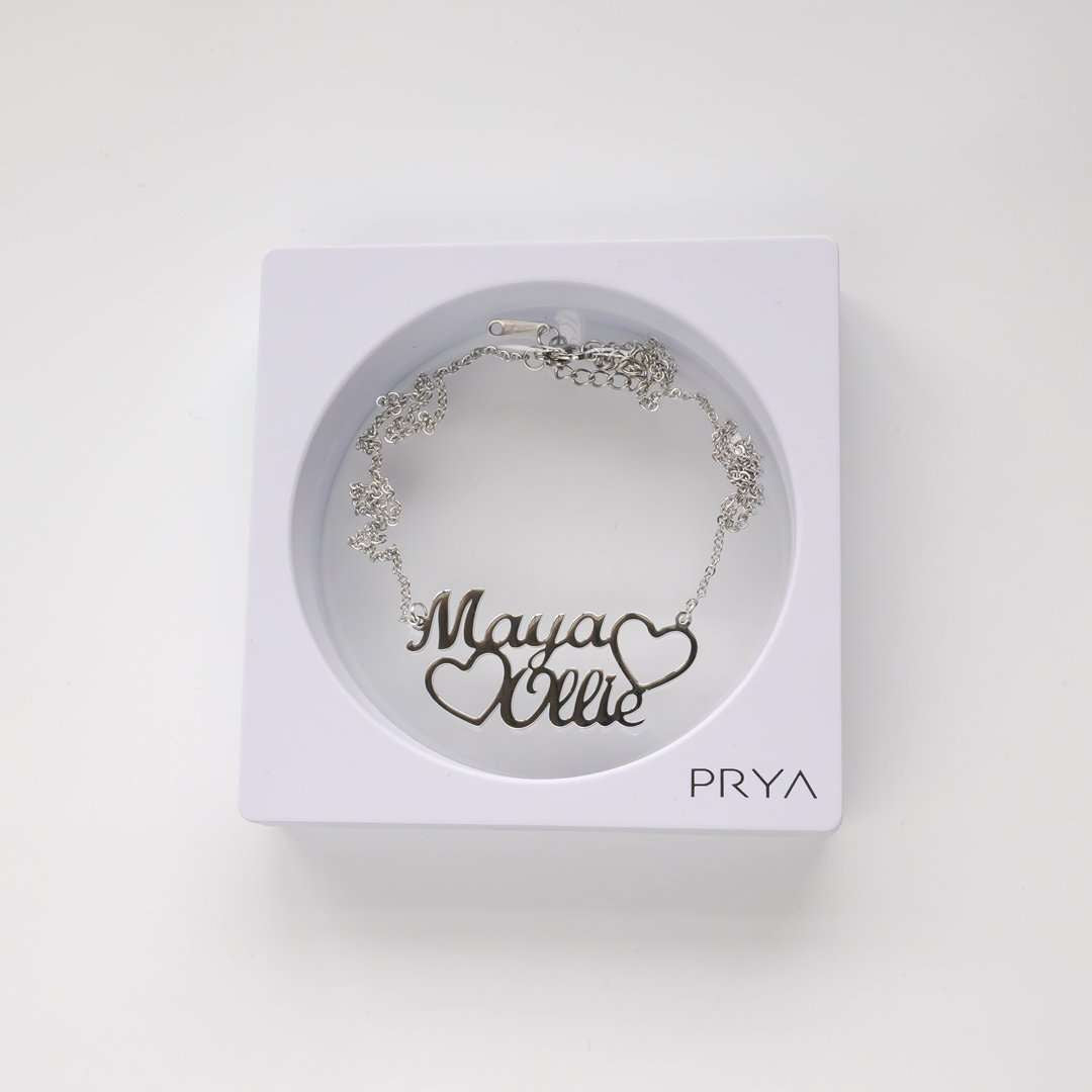 Double Name Heart Necklace